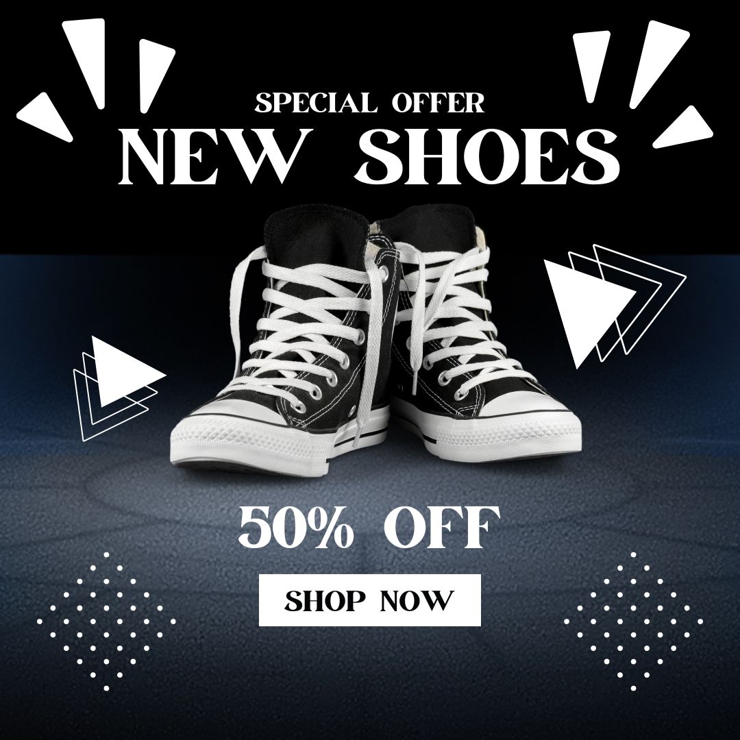 Black White Modern Shoes Amazon Product Image